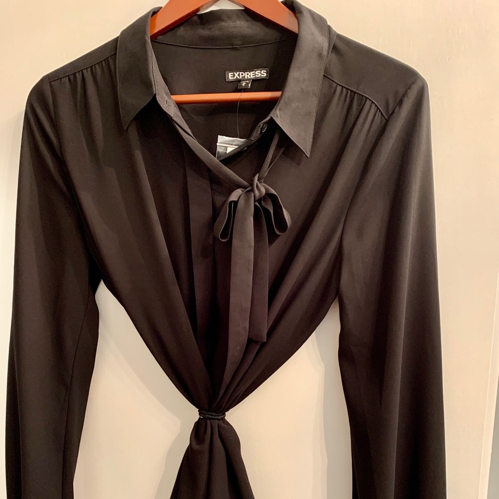 Express Long Sleeve Collared Blouse